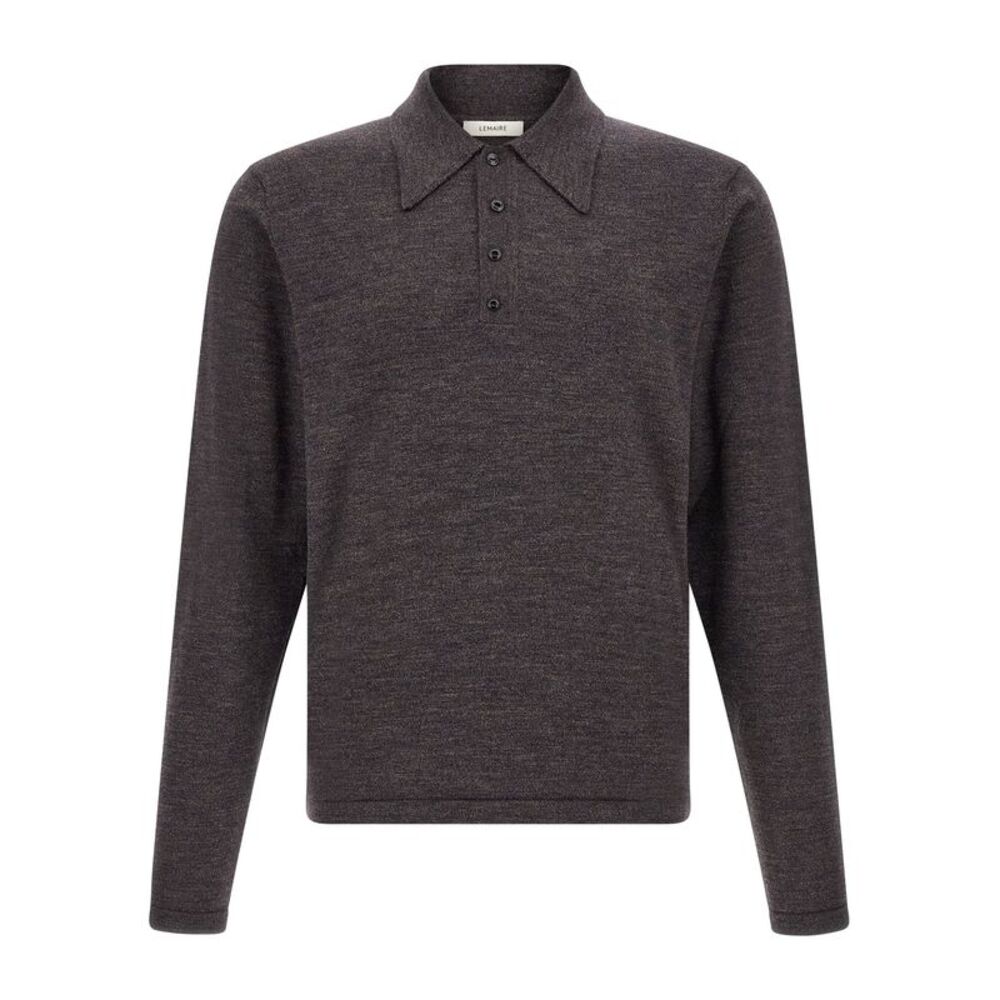 Lemaire Brown Wool Polo Men's Shirt